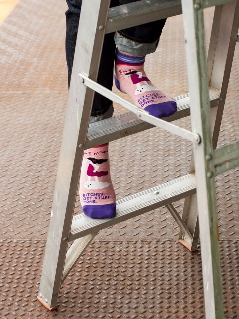 Image of Bitches Get Stuff Done W-Ankle Socks